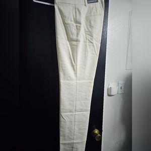 White Linen Pants Staight Leg Ann Taylor